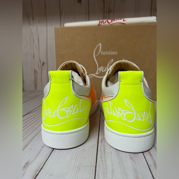 Christian Louboutin Fun Louis Junior White/Yellow Multi Sz 44 / 11 - Picture 11 of 15
